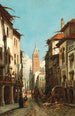 Rue de la Giralda - François Antoine Bossuet — kehystetty taideteos seinällä