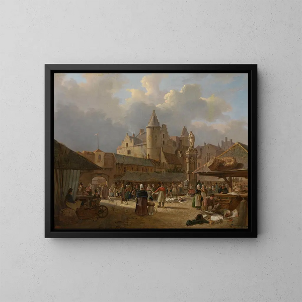 Vanha Antwerpenin kalatori - François Antoine Bossuet — kehystetty taideteos seinällä