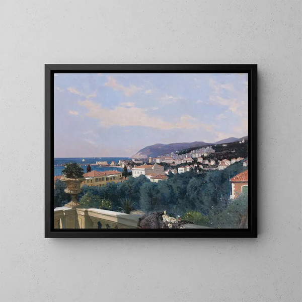 San Remo depuis la terrasse de Louis Ormond 1878 - François Bocion — kehystetty taideteos seinällä