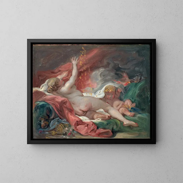 Dana- ja kultakruunun tutkimuksesta - François Boucher — kehystetty taideteos seinällä