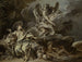 Hagar ja Ismael autiomaassa enkelin kanssa - François Boucher — näkymä teoksesta