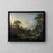 maisemasta vesimyllyn kanssa - François Boucher — kehystetty taideteos seinällä
