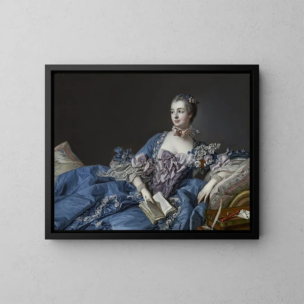 Madame de Pompadour - François Boucher — kehystetty taideteos seinällä