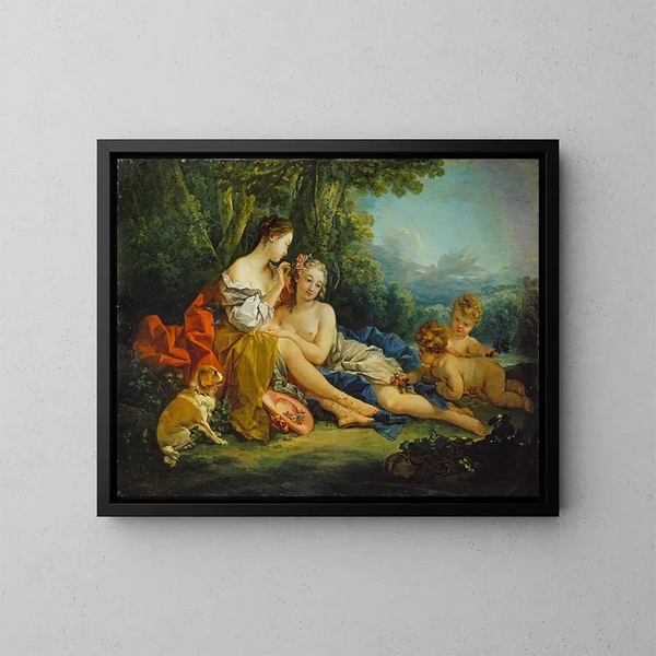 Toilette pastorale - François Boucher — kehystetty taideteos seinällä