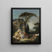Pastoraalinen kohtaus (Tappelun tapaus) - François Boucher — kehystetty taideteos seinällä