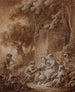 Pastoraali huilistajan - François Boucher — näkymä teoksesta