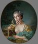 Portrait présumé de Marie-Émilie Baudouin fille du peintre - François Boucher — näkymä teoksesta