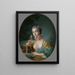 Portrait présumé de Marie-Émilie Baudouin fille du peintre - François Boucher — kehystetty taideteos seinällä