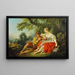 Bergerin soittama huilua soittava maalaus - François Boucher — kehystetty taideteos seinällä