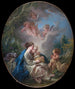 Vierge à l'Enfant avec le jeune saint Jean-Baptiste et des anges - François Boucher — näkymä teoksesta