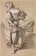 François Boucherin nuoren maalaustyttösen tanssi — näkymä teoksesta