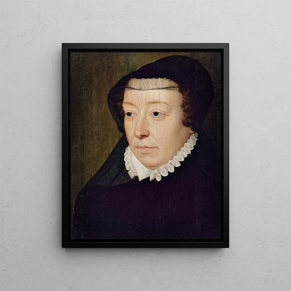 Catherine de Médicis 1519-1589 Ranskan kuningatar - François Clouet — kehystetty taideteos seinällä