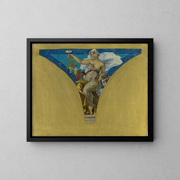 La Champagne - François Émile Ehrmann — kehystetty taideteos seinällä