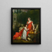 Élisa Bonaparte avec sa fille Napoléona Baciocchi - François Gérard — kehystetty taideteos seinällä