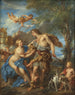 Venus ja Adonis - François Lemoyne — näkymä teoksesta