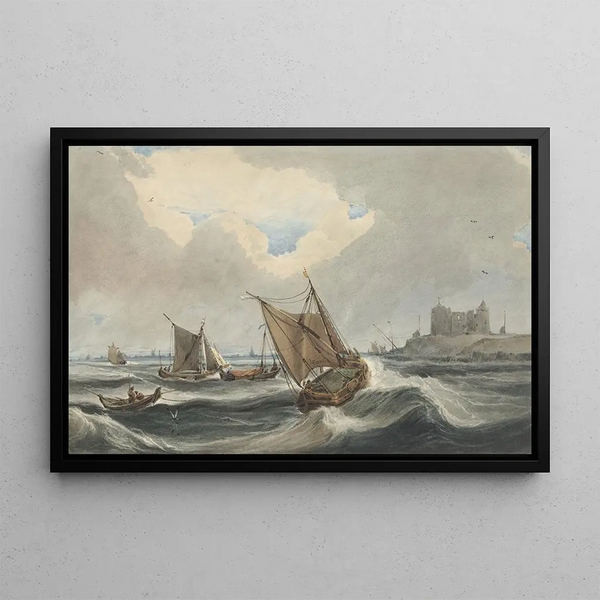 Franois Louis Thomas Francia - Schepen voor de haven van Vlissingen.webp