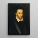Henri III:n 1551-1589 Ranskan kuninkaana - François Quesnel — kehystetty taideteos seinällä