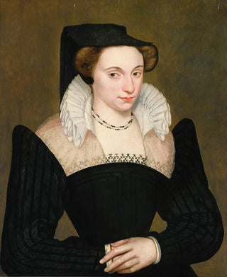 Franois Quesnel - Portrait of Woman With Black Dress.webp