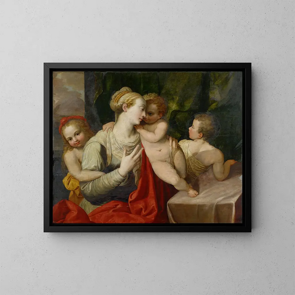 Charité - Frans Floris — kehystetty taideteos seinällä