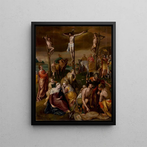 Ristiinnaulitseminen - Frans Floris — kehystetty taideteos seinällä