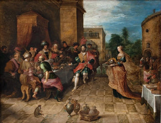 Frans Francken the Younger - The Banquet of Herod Salome Presents the Head of John the Baptist.webp