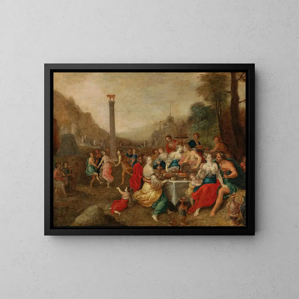 La Danse autour du Veau d'Or - Frans Francken le Jeune — kehystetty taideteos seinällä