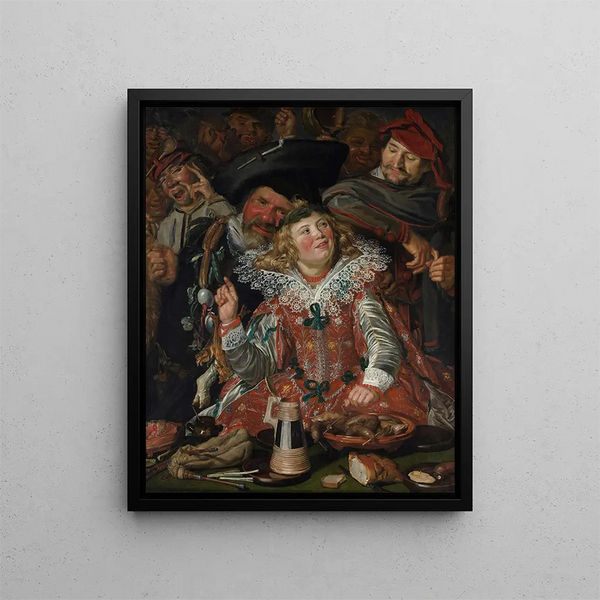 Les fêtards du Jour gras - Frans Hals — kehystetty taideteos seinällä