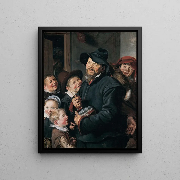 Le joueur de Rommel-Pot - Frans Hals — kehystetty taideteos seinällä