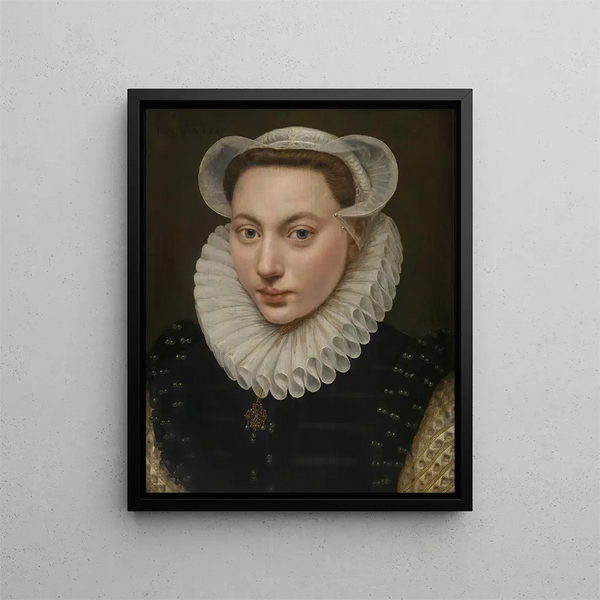 Portrait d'une jeune femme - Frans Pourbus l'Ancien — kehystetty taideteos seinällä