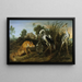 Frans Snydersin Kettu vierailee kurjessa — kehystetty taideteos seinällä