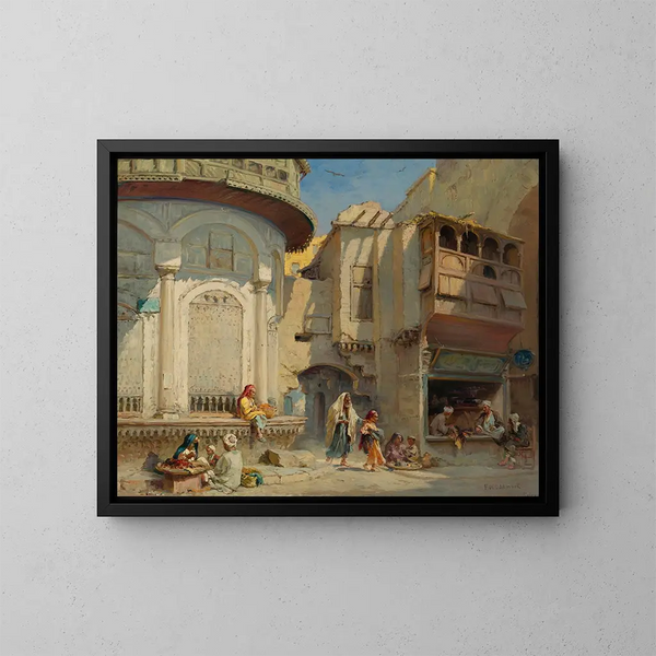 Un après-midi au Caire - Frans Wilhelm Odelmark — kehystetty taideteos seinällä