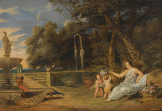 Frans Wouters - Flora With Three Putti In A Garden.webp