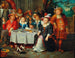 Elegantti seurue pöydässä - Frans Xaver Hendrick Verbeeck — näkymä teoksesta