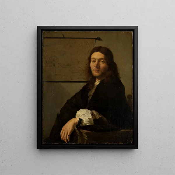 Portrait d'un jeune homme - Frans van Mieris l'Ancien — kehystetty taideteos seinällä