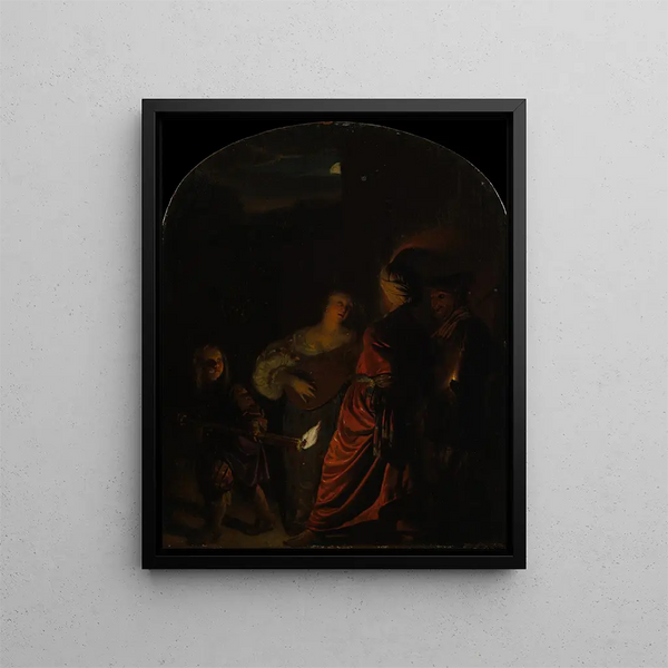 La Sérénade - Frans van Mieris l'Ancien — kehystetty taideteos seinällä