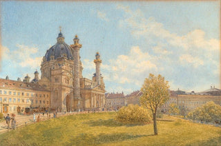 Franz Alt - A view of Saint Charless church with strollers.webp