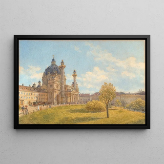 Franz Alt - A view of Saint Charless church with strollers.webp