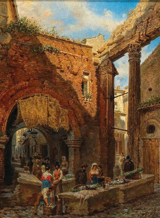 Franz Alt - Rom Portico di Ottavia mit dem alten Fischmarkt.webp