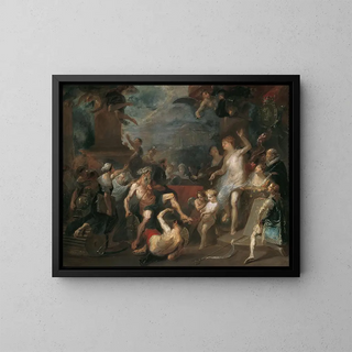 Allégorie d'une distribution de prix à l'Académie de Vienne sous Wenzel Anton Frst von Kaunitz-Rietberg - Franz Anton Maulbertsch — kehystetty taideteos seinällä