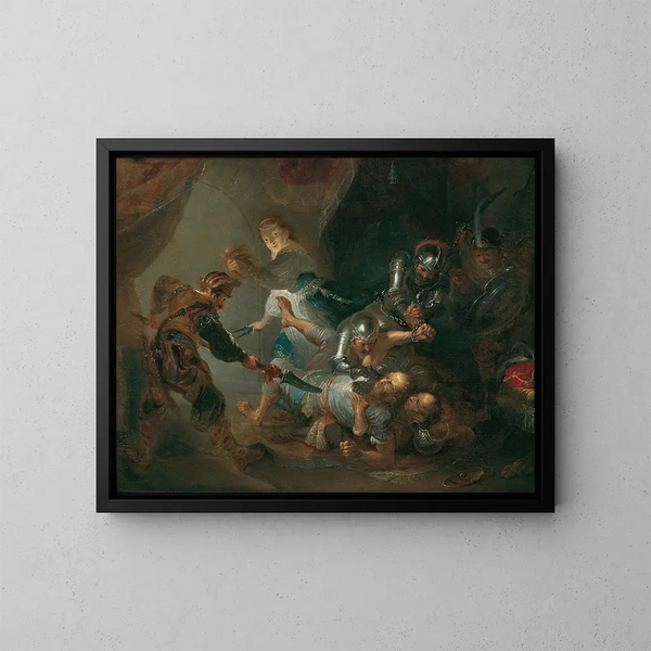 L'aveuglement de Samson - Franz Anton Maulbertsch — kehystetty taideteos seinällä