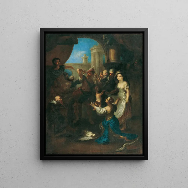 Le jugement de Salomon - Franz Anton Maulbertsch — kehystetty taideteos seinällä