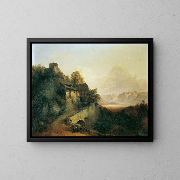 Route de montagne en Tyrol - Franz Barbarini — kehystetty taideteos seinällä
