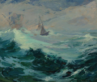 Naviguer sur une mer orageuse - Franz Bischoff — näkymä teoksesta