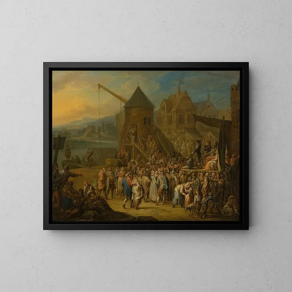 Foire annuelle - Franz Christoph Janneck — kehystetty taideteos seinällä