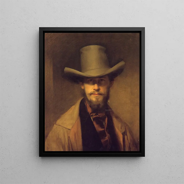 Autoportrait - Franz Eybl — kehystetty taideteos seinällä