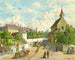 La rue Whringer à Vienne avec la maison de secours Zum Blauen Herrgott et la chapelle des Krawoten - Franz Gerasch — näkymä teoksesta