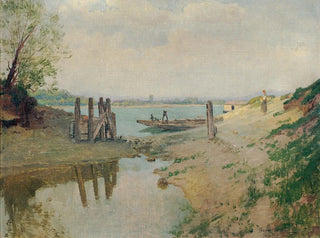 Tämän Danube-joen rannalla Greifensteinin lähellä - Franz Horst — näkymä teoksesta