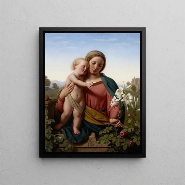Vierge à l'Enfant - Franz Ittenbach — kehystetty taideteos seinällä