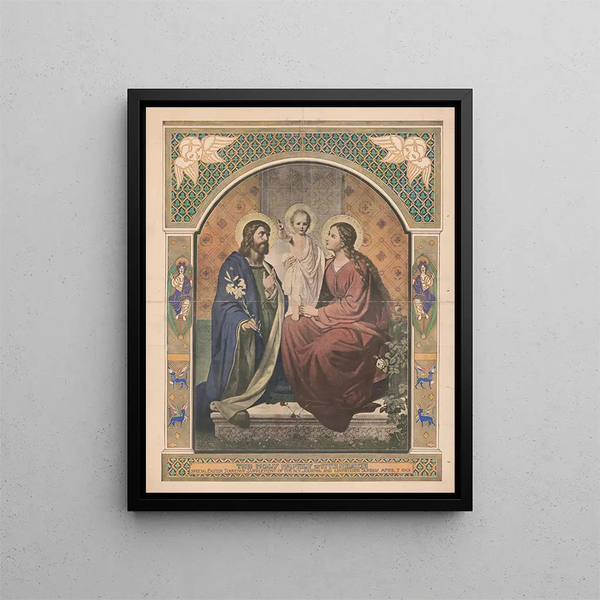 La Sainte Famille - Franz Ittenbach — kehystetty taideteos seinällä