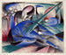 Rakkaushevonen - Franz Marc — näkymä teoksesta